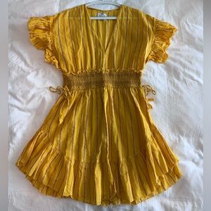 Sunflower yellow and gold Saylor dress NWOT size Medium